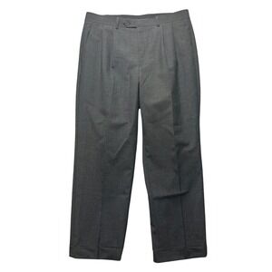 Lauren Ralph Lauren Men Pleated Dress Pants Gray Size 34x32 Career Preppy Slacks